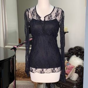 Only Hearts Boho Stevie Black Lace Top